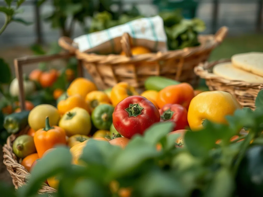 Étal de marché présentant divers fruits et légumes commençant par la lettre R: radis, raisin, rhubarbe, roquette