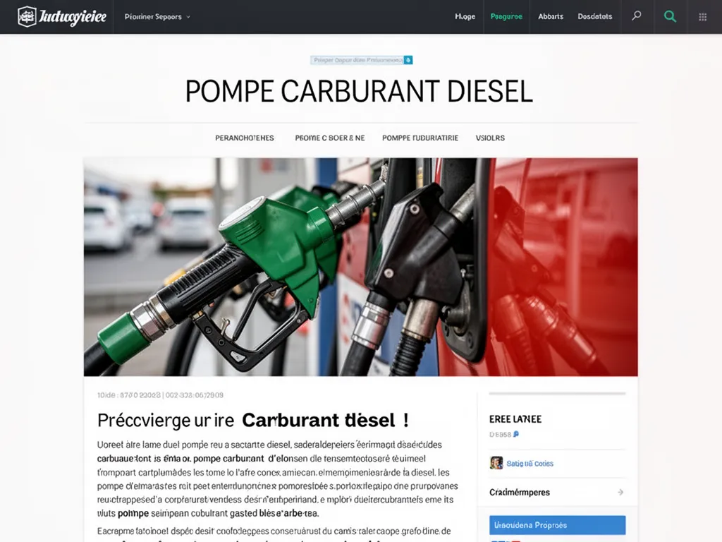 Pompe carburant diesel : choisir, installer et fiabiliser en ferme