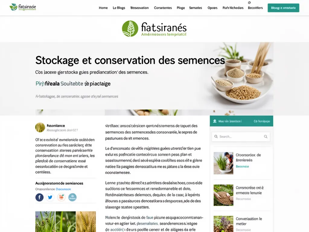 Sacs de semences entreposés dans un local de stockage agricole sec et ventilé